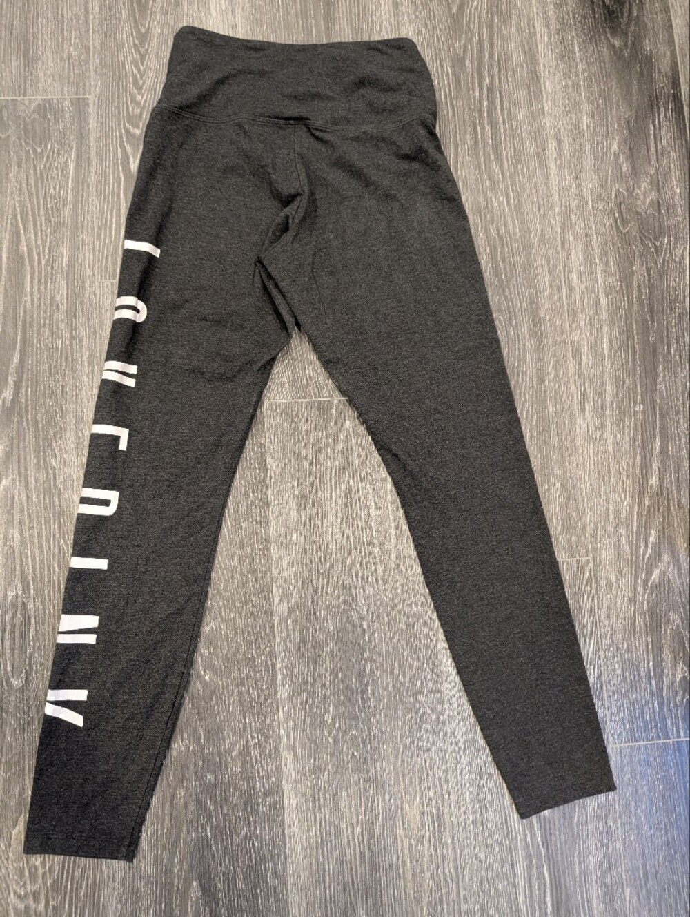 PINK Victoria's Secret Black Leggings with White Side Logo